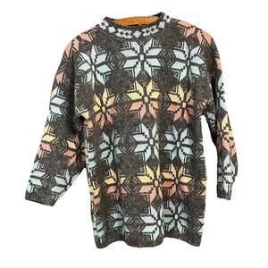 Vintage Pastel Snowflake Sweater